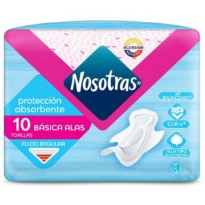 toallas nosotras con alas basica 10u