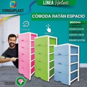 Cómoda Ratán Consuplast Espacio