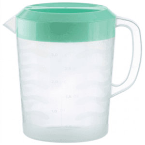 Jarra Consuplast transpar 3.5lt  Litros Tapa Verde limon